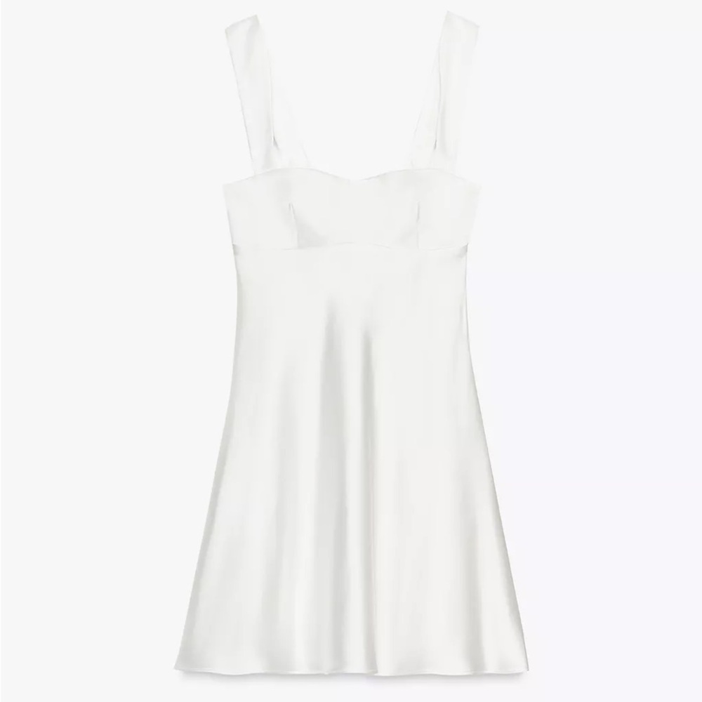 Zara White Backless Dress